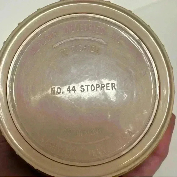 1970s brown tartan Aladdin wide mouth pint vaccuum flask glass tube thermos - Picture 5 of 7